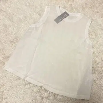 택 포함 새상품 마가렛호웰 린넨 100% 슬리브리스 블라우스 S