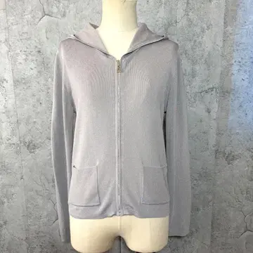 M- PREMIER COUTURE 지퍼 니트 후드티