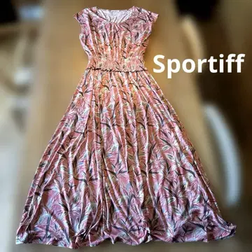 Sportiff 스포티프 맥시 기장 민소매 원피스 핑크