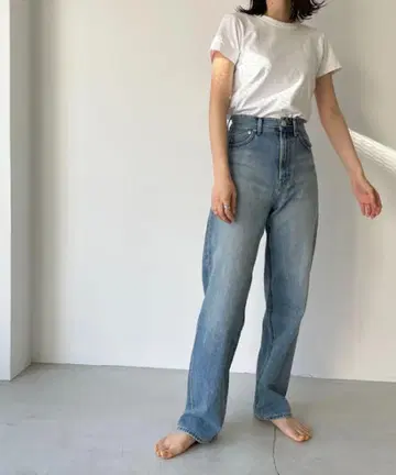 YANUK 보이즈 스트레이트 LEA 이하라 아오이 착용 블루 데님 22