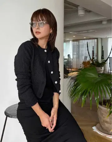 searoomlynn PAPER KNIT BASIC 크루넥 가디건
