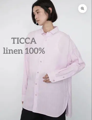 TICCA 린넨 셔츠 핑크