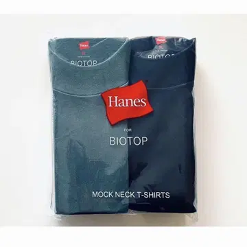 미사용 새상품 Hanes for BIOTOP MOCK NECK 티셔츠 M