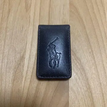 랄프 로렌 머니클립 가죽 다크 브라운