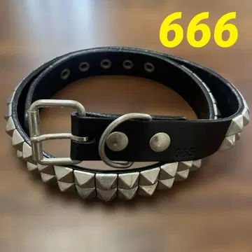 666 피라미드 스터드 벨트 식스식스식스