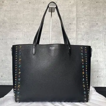 [고품질] JIMMY CHOO DEELAN 컬러풀 스터드 블랙 토트백