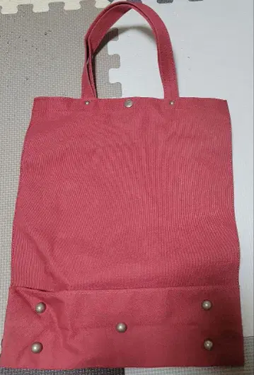 신삼로 캔버스 핑크 토트백