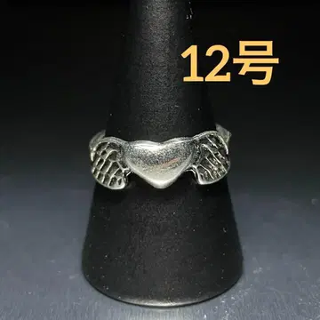 빈티지 패션 반지 실버 12호 하트 날개 개성적인 반지
