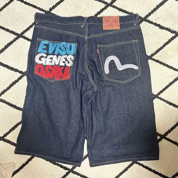 Evisu Genes Osaka 자수 숏 루즈핏