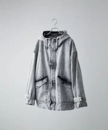 clel 밀리터리 디자인 마운틴 후드티 화이트 계열 1 M