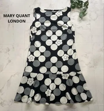 새상품급 레어 MARY QUANT LONDON 데이지 도트 원피스 M