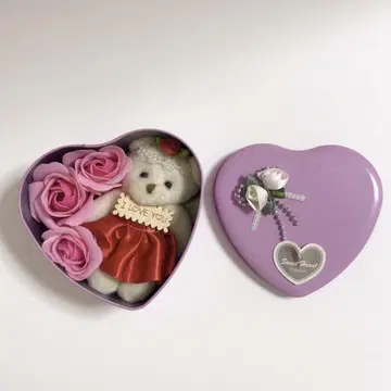 테디베어 하트 캔 곰 봉제인형 장미 발렌타인 화이트데이