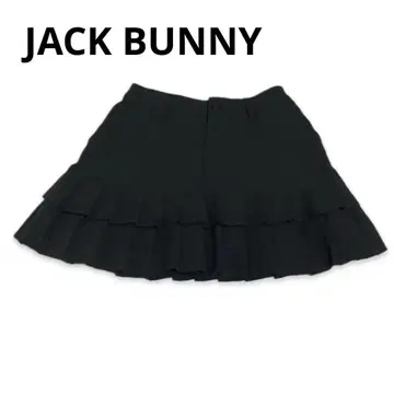 JACK BUNNY 로고 블랙 플리츠 스커트 팬츠 여성 골프웨어