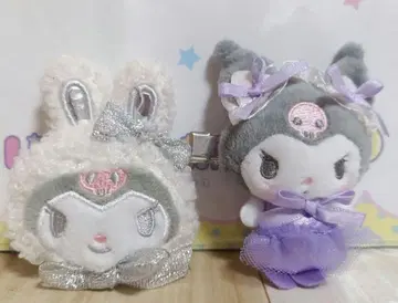 폭신폭신 스노우 토끼 화이트 고양이 발레리나 시크릿 헤어 클립 쿠로미