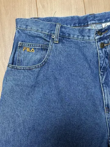 90년대 레어 FILA 빈티지 와이드 데님 팬츠 W40