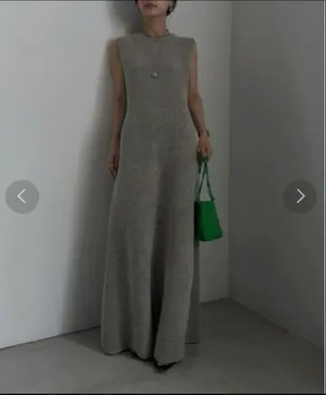 AMERI LOOP YARN SEMI FLARE KNIT DRESS