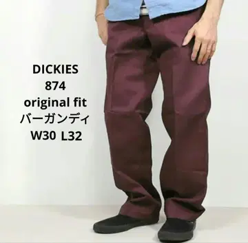 Dickies 874 워크 팬츠 버건디 30 x 32