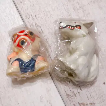 지브리 모노노케 히메 산 모로 손가락 인형 소프트 비닐 피규어