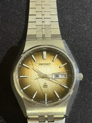 [ 작동품 ] SEIKO QUARTZ 세이코 쿼츠 1976년 브라운