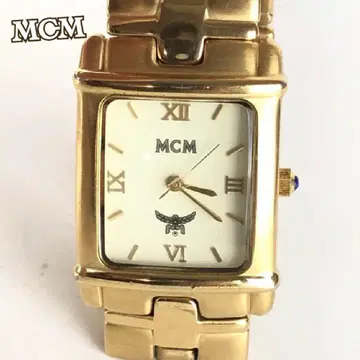 MCM 엠씨엠 스퀘어 여성용 손목시계 골드 빈티지