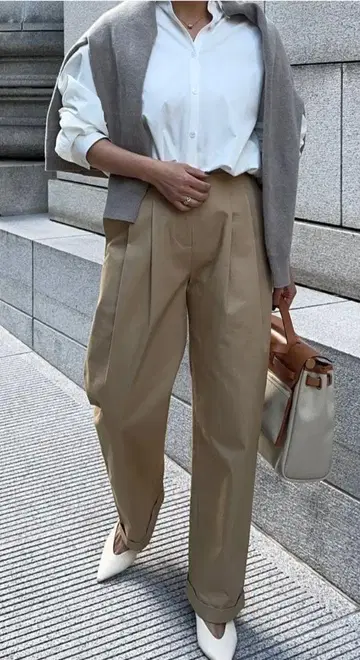 na.e Side Belt Pants_M_Beige