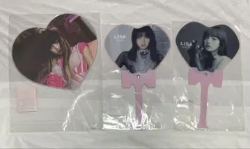 BLACKPINK LISA 하트 모양 부채 3세트 미개봉