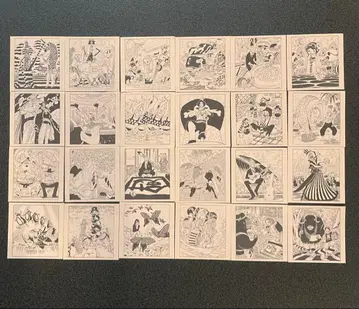 원피스 문 그림 셀렉션 스티커 씰 24매 세트