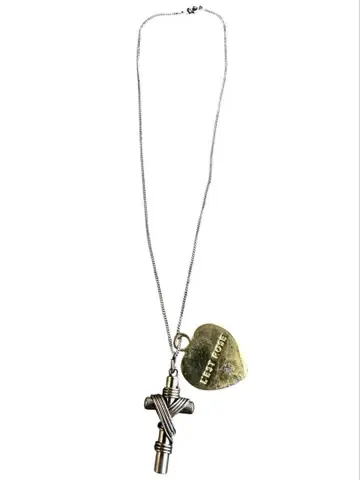 rope cross&heart design necklace