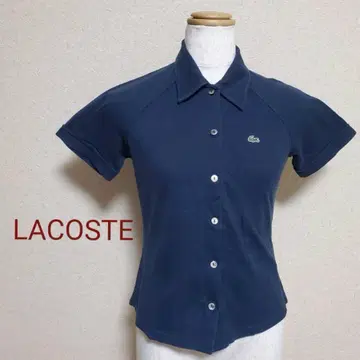 반팔 셔츠 LACOSTE 네이비 로고 골프웨어 라코스테 L 사이즈