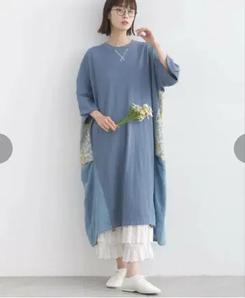 lupilien 루피리앙 밑단 드로스트 원피스 꽃무늬 루즈핏