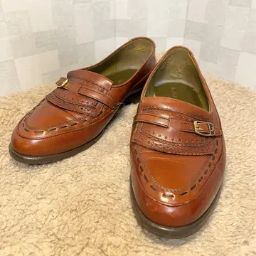 LANCEL (26cm) 로퍼 브라운 가죽 벨트