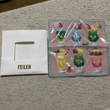 새상품 페일러 라브라리 팔러 타월 손수건 핑크 크림 소다