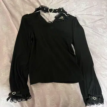 ROJITA 하트 버클 초커 골지 상의