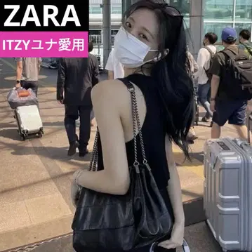 ITZY 유나 애용 ZARA 자라 플랩 락카 숄더백