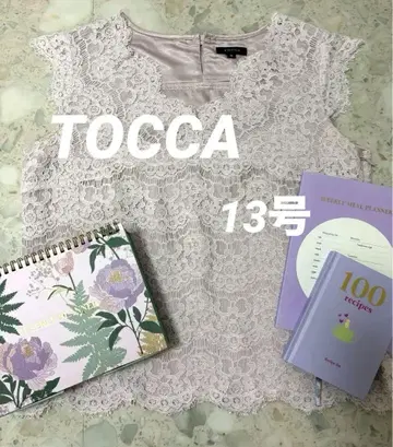 TOCCA 레이스 슬리브리스 상의 4 13호 L 사이즈 핑크