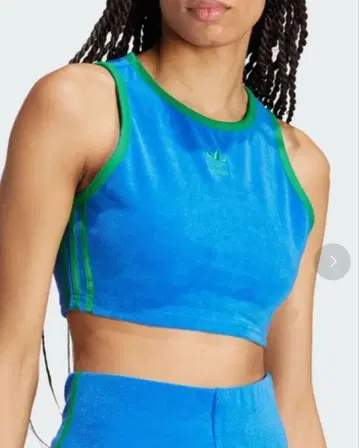 adidas originals 아디다스 크롭 탱크탑 파일 원단