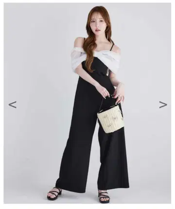 NICE CLAUP 리본 올인원 오프숄더 올인원