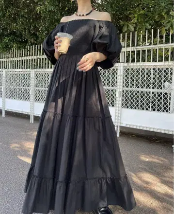 MEDI REBECCA OFF SHOULDER COLOR DRESS