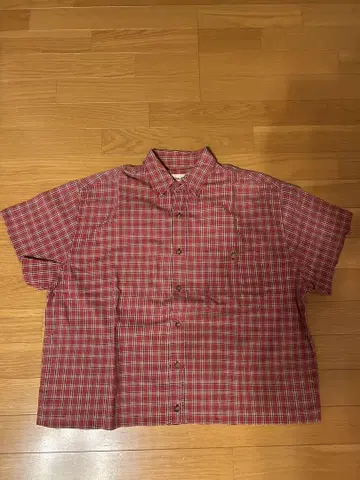 90년대 Eddie Bauer 반팔 셔츠 S 빨간색/체크