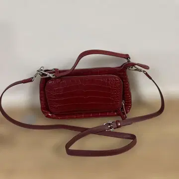 레드 크로커다일풍 핸드백