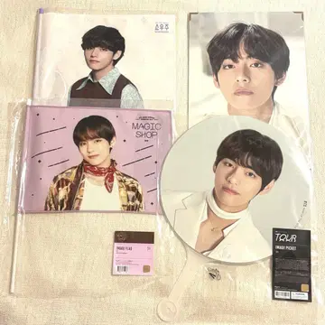 BTS 방탄 태현 뷔 부채 플래그 프리미엄 사진