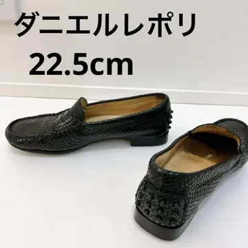 다니엘 레폴리 드라이빙 슈즈 22.5cm 블랙 레더