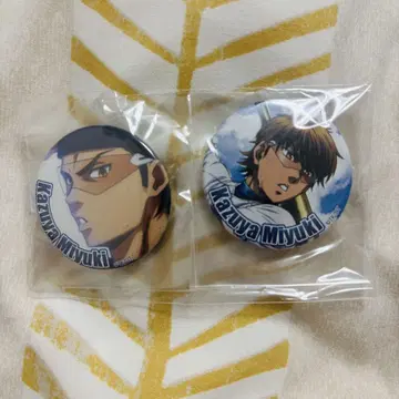 [미개봉 새상품] 다이아몬드 에이스 캬니메 특전 캔뱃지 미유키 카즈야