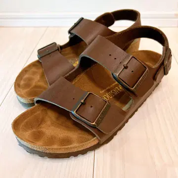 새상품급 버켄스탁 밀라노 브라운 24.5cm 내로우 폭