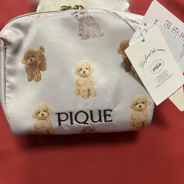 PIQUE 푸들 패턴 파우치