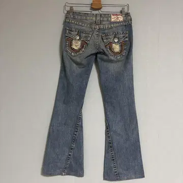 True Religion 부츠컷 데님 레인보우 스티치 USA 제작