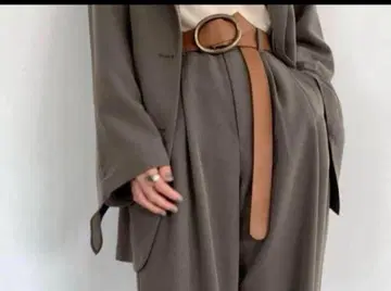 CLANE CIRCLE BUCKLE WIDE BELT