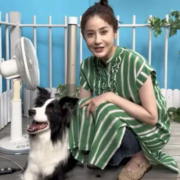 마츠모토 와카나 씨 착용 누키테파 코튼 보일 원피스 스트라이프