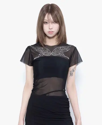 THEREDTHREAD S motif tulle tops