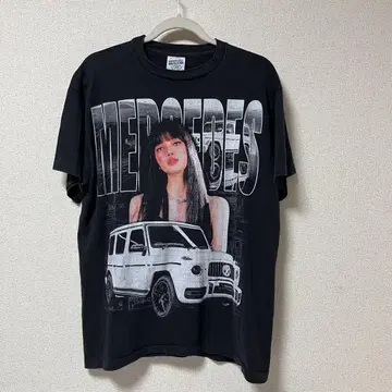 블랙핑크 LISA Bootleg T 메르세데스 티셔츠 L 사이즈